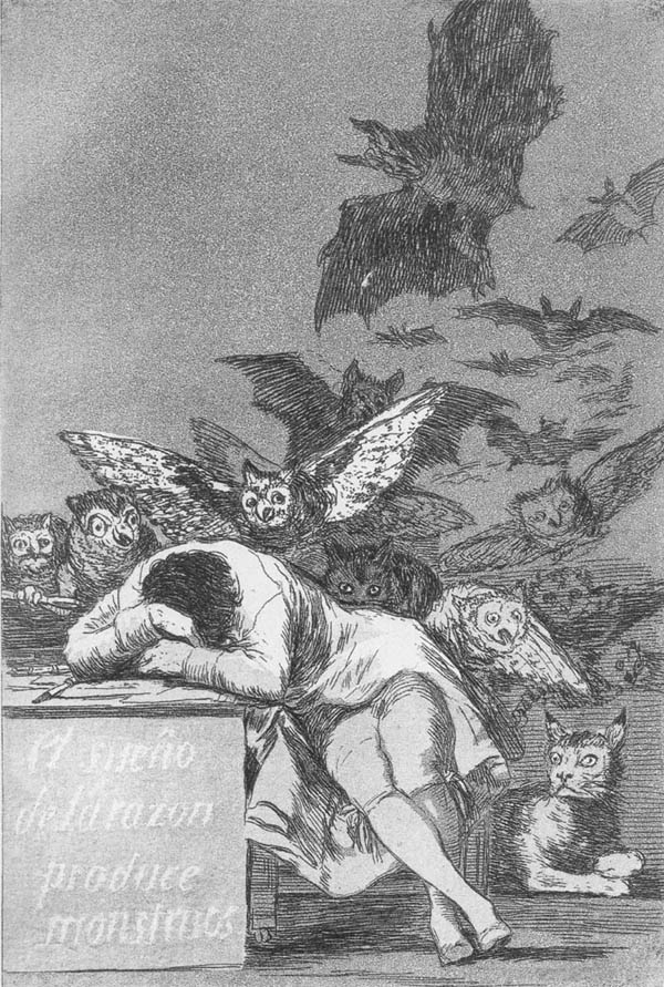 Франсиско Гойя (Francisco Goya). Сон разума порождает чудовищ (The Sleep of Reason Brings Forth Monsters)
