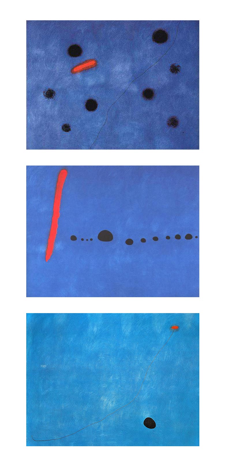 Хуан Миро (Joan Miro). Синее (Триптих) (Blue)