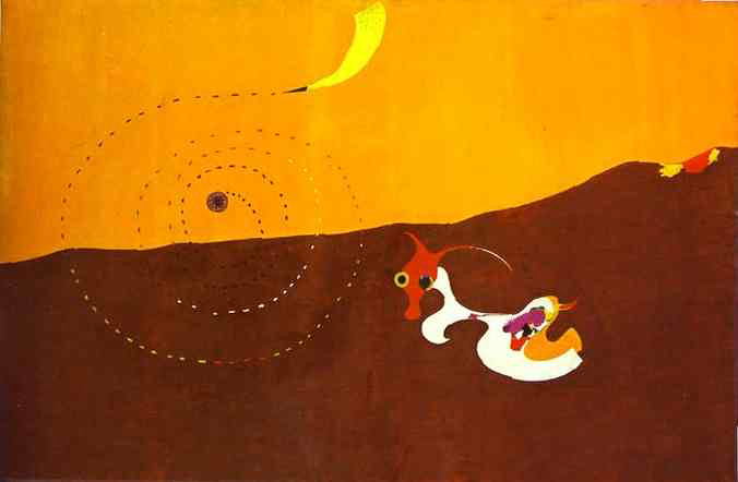 Хуан Миро (Joan Miro). Пейзаж с кроликом (Landscape (The Hare))