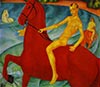 Кузьма Петров-Водкин (Kuzma Petrov-Vodkin). Купание красного коня (Bathing of a Red Horse)