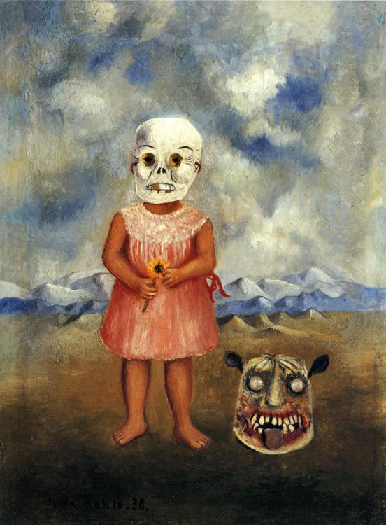   (Frida Kahlo).     (Girl with Death Mask)