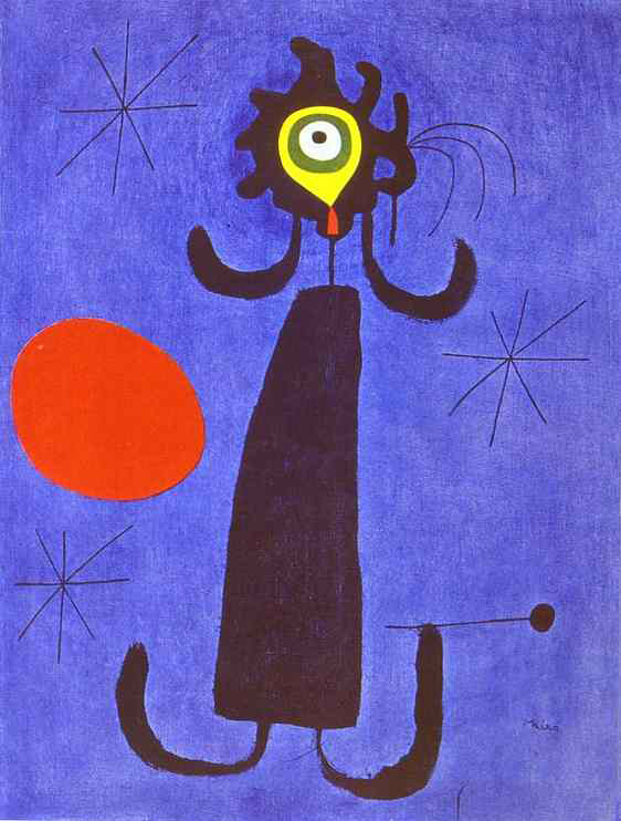   (Joan Miro).    (Woman in Front of the Sun)