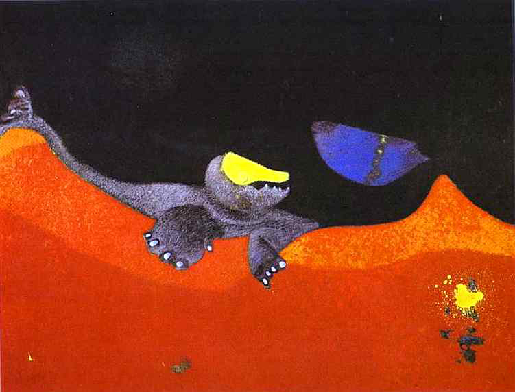   (Max Ernst).     (Sign for a School of Monsters)