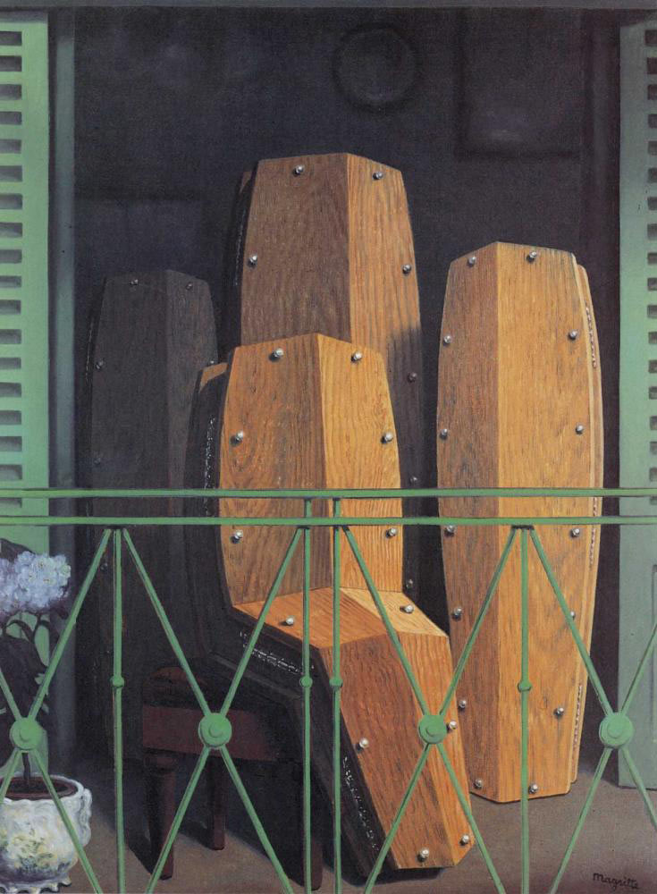  (Rene Magritte).  II:   (Perspective II: Manet's Balcony)