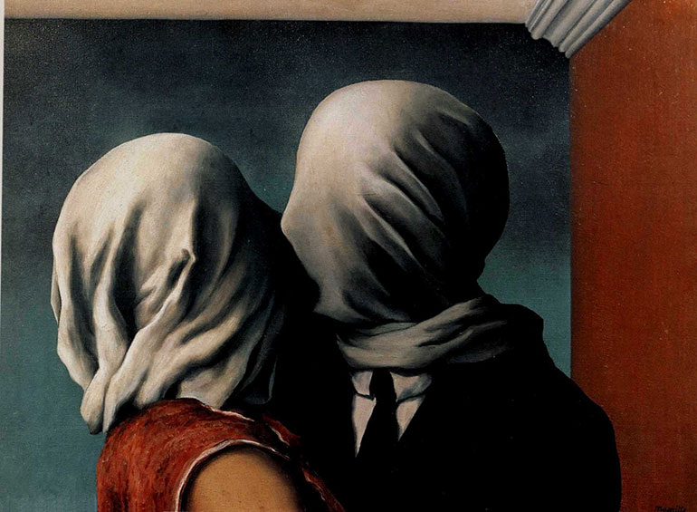   (Rene Magritte).  (The Lovers)